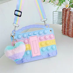 Tablet Case Cover For Apple iPad Air 5th iPad 10.2'' 9th 8th 7th iPad Air 3rd iPad mini 5th 4th 2020 2019 Portable Pencil Holder Handle Solid Colored Silica Gel For Kids Lightinthebox