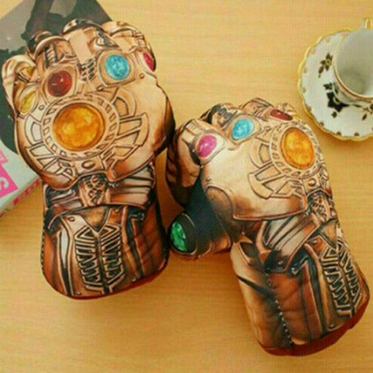 (Thanos left hand + right hand) Superhero Gloves Smash Hands Hulk Ironman Spiderman Kids Punching Boxing Fists Toy Gift Christmas Gift