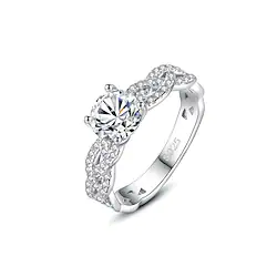 Wedding Ring Wedding Classic Silver S925 Sterling Silver Precious Stylish Simple 1PC Moissanite Lightinthebox