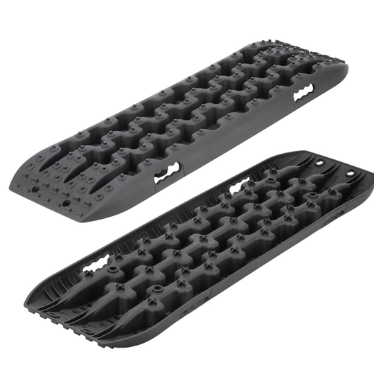 Rhino Pair of 4x4 Recovery Tracks 10t Off Road Grip Mats Bridging Boards (Black)