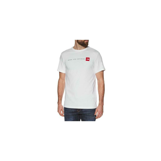 (White, L) The North Face Mens T Shirts Red Box Fine Print Camo
