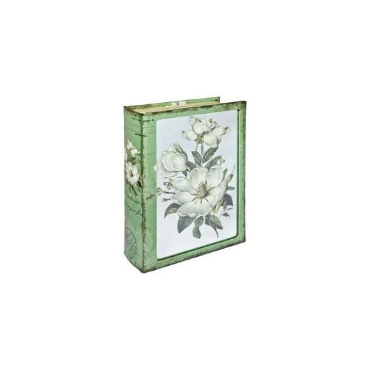 Mirrored White Flower Storage Book Box! Looks like a book!