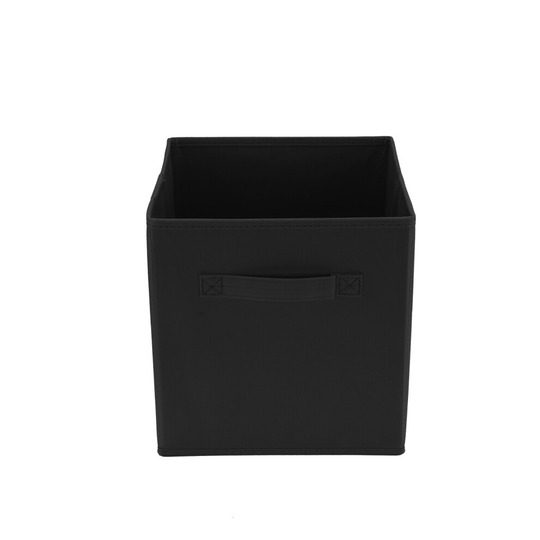 (Black) Foldable Canvas Storage Folding Box Fabric