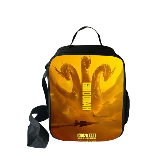 (C) Godzilla Lunch Bag Insulated School Picnic Handbag
