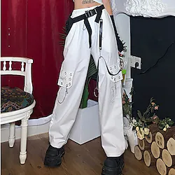 Goth Girl Street Style Punk Gothic Cargo Pants Women's Costume Vintage Cosplay Party / Evening Pants Masquerade Lightinthebox