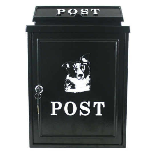 (Collie Dog) Vintage Decor Post Box Animal Design