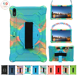 Tablet Case Cover For Samsung Galaxy Tab S8 S7 A8 A7 Lite S6 Lite A 8.0 Portable Handle Shoulder Strap Solid Colored Armor Silicone For Kids Lightinthebox